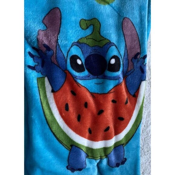 Disney Stitch Tropical Pineapple Coconut Soft Throw Blanket 50” X 70" Blue NEW - Picture 11 of 13